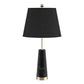 Black Marble Table Lamp 68cm Bedside Desk Living Room Shade with Cone Shape Base