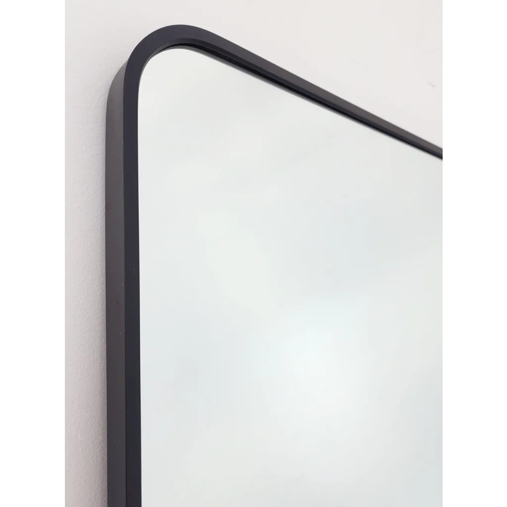 Black Metal Rectangle Mirror - Medium 80cm x 170cm - Home &