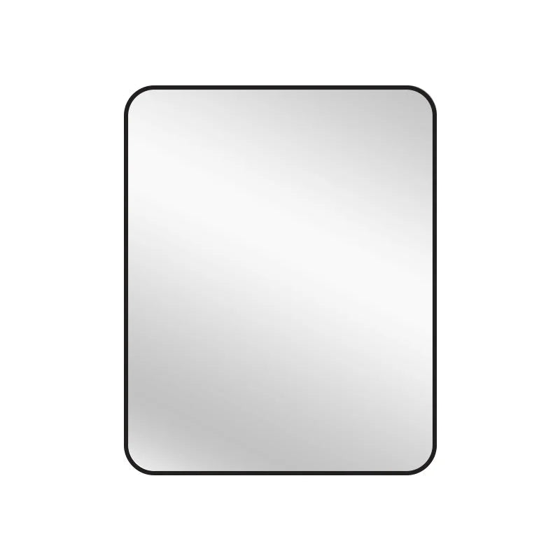 Black Metal Rectangle Mirror - Small 80cm x 100cm - Home &