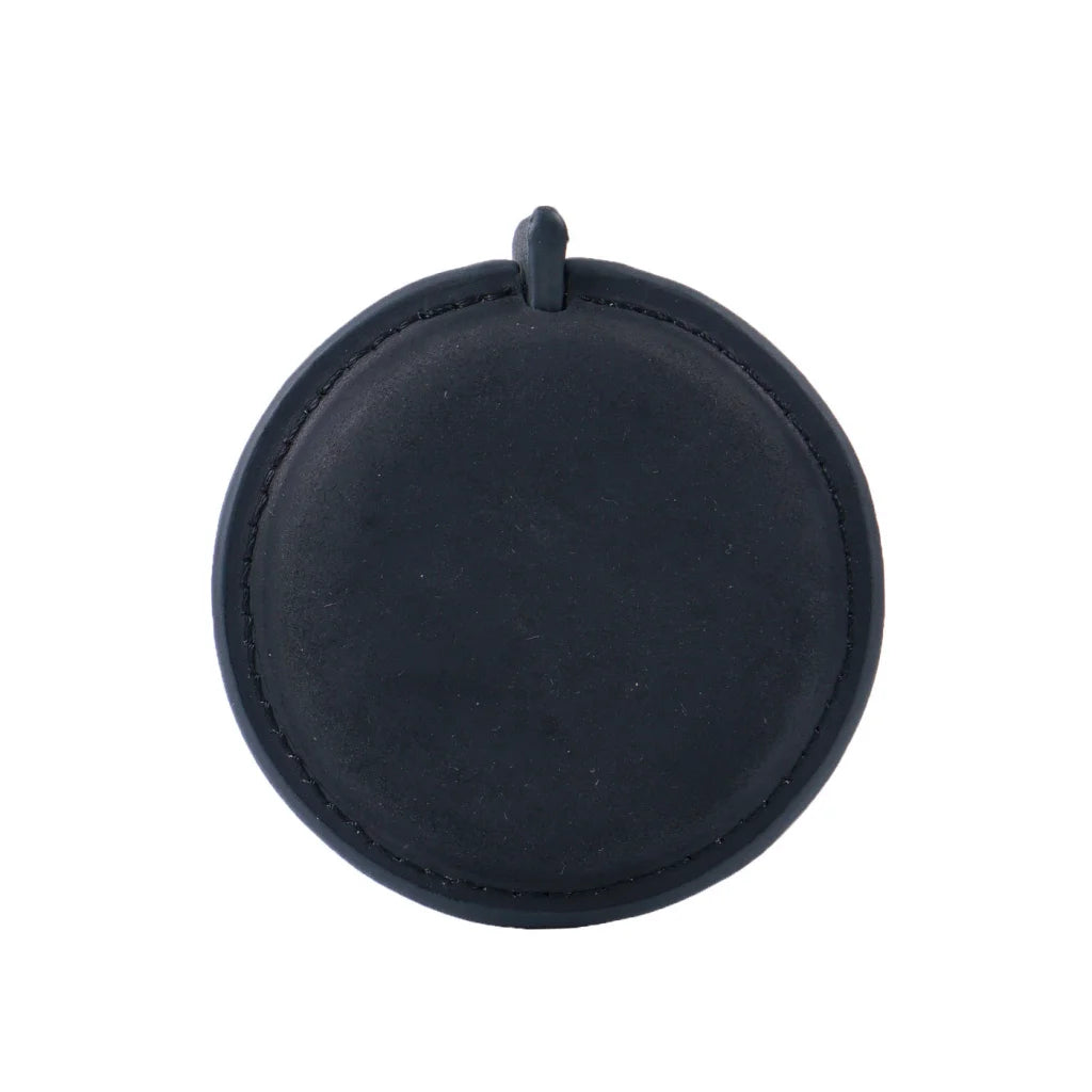 Black Mini Leather Tape Measure - 1.5m/60in - Round Plain