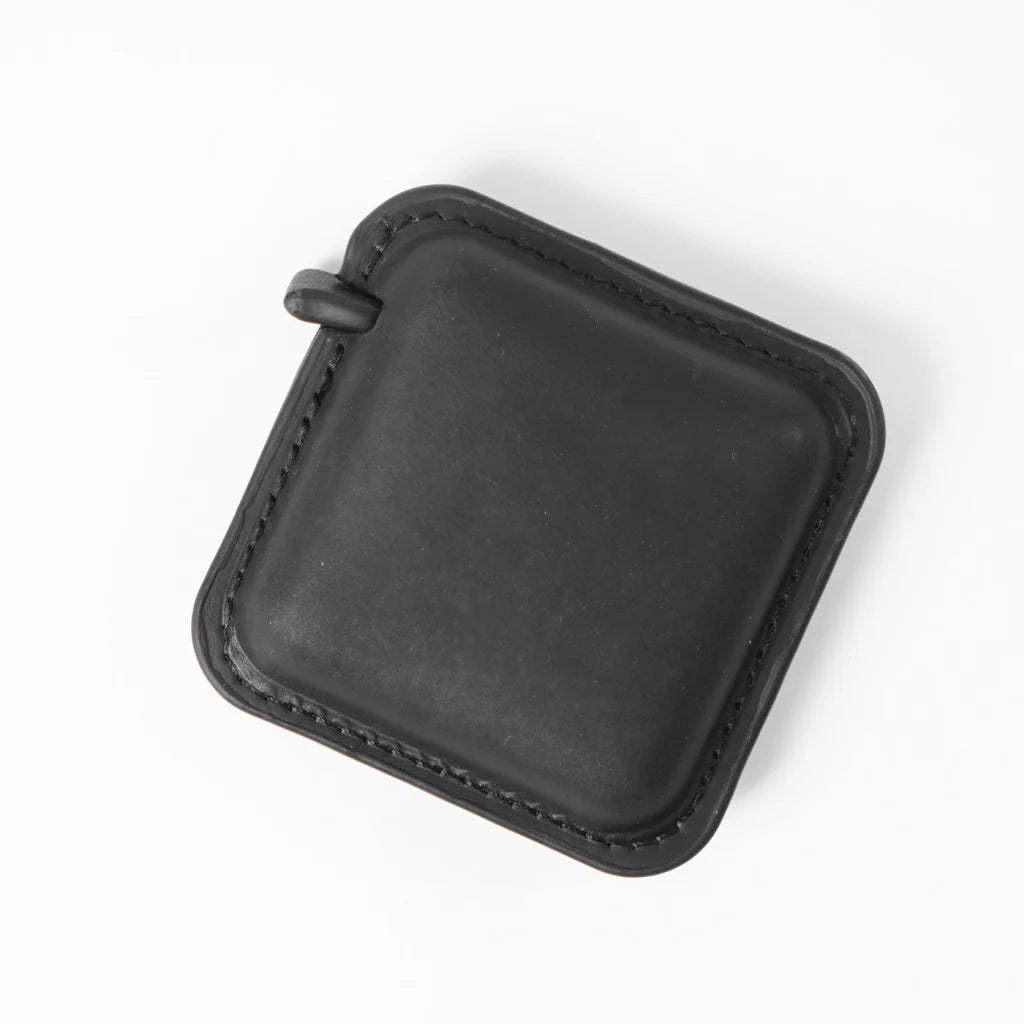Black Mini Leather Tape Measure - 1.5m/60in - Square Solid