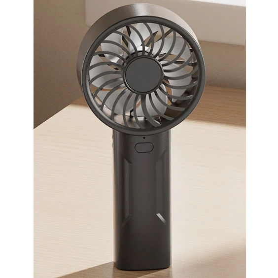 Black Mini Portable USB Rechargeable Fan - Quiet Cooling