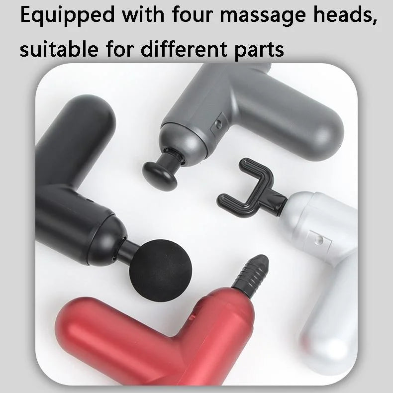 Black Mini Vibrating Fascia Massage Gun - Health & Beauty >