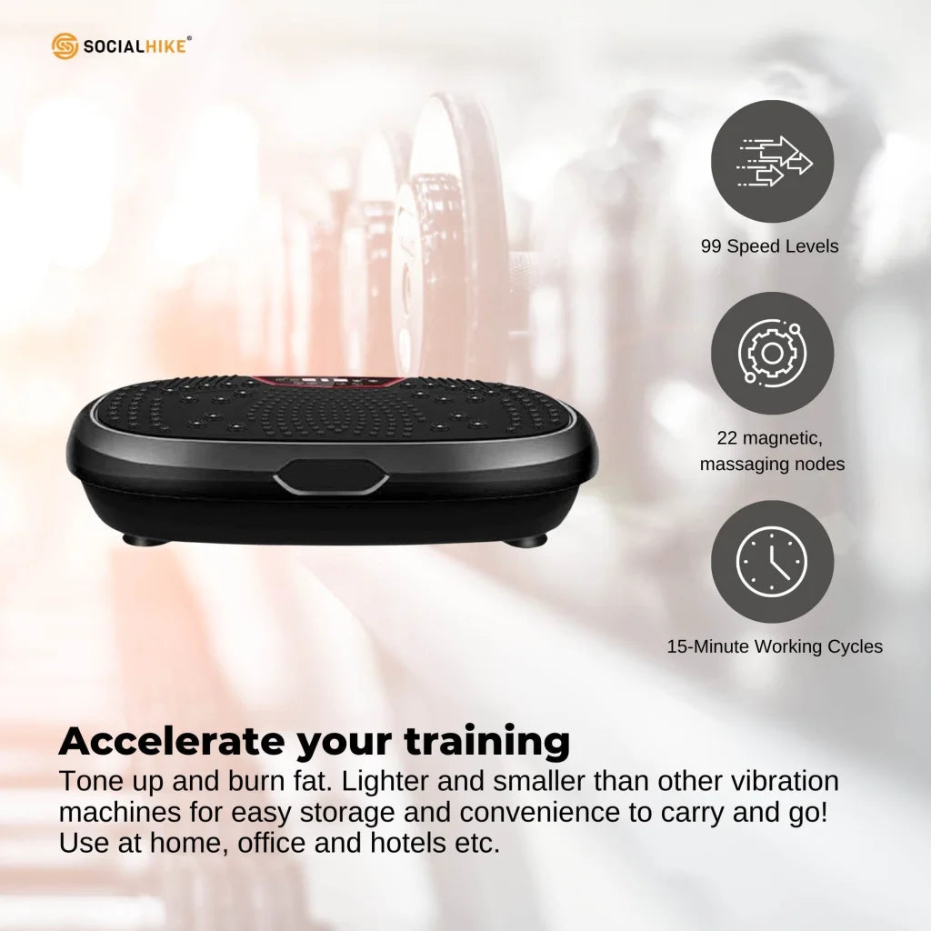 Black Mini Vibration Platform - Magnet Therapy Vibrating