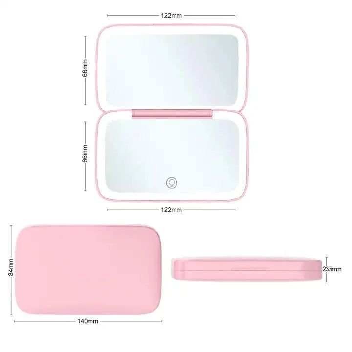 Black MR2326C Portable LED Illuminated Makeup Mirror