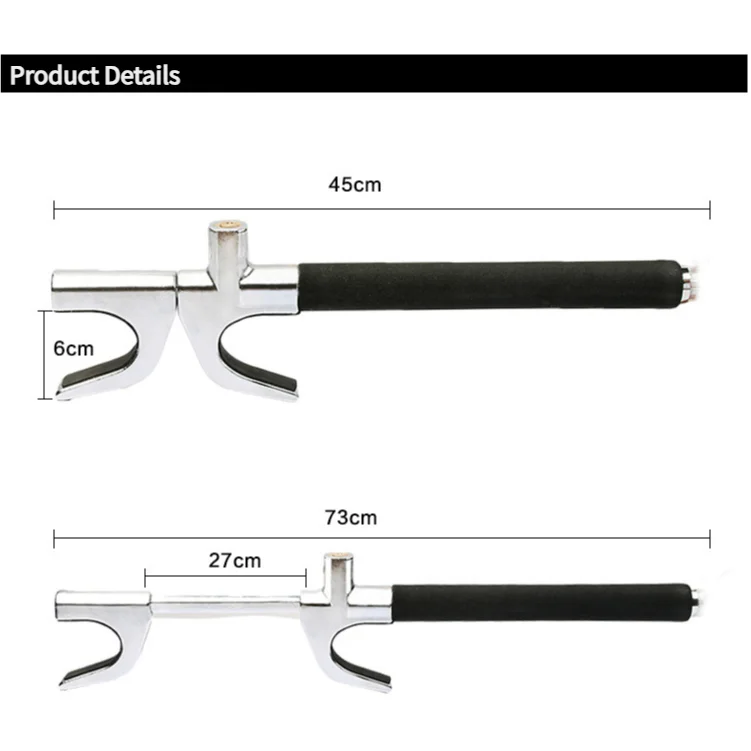 Black Multifunctional Car Steering Wheel Lock - Adjustable