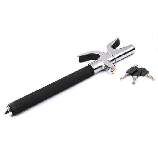 Black Multifunctional Car Steering Wheel Lock - Adjustable