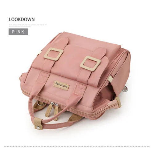 Black Multifunctional Insulated Lunch Bag for Women