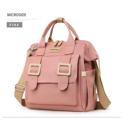 Black Multifunctional Insulated Lunch Bag for Women