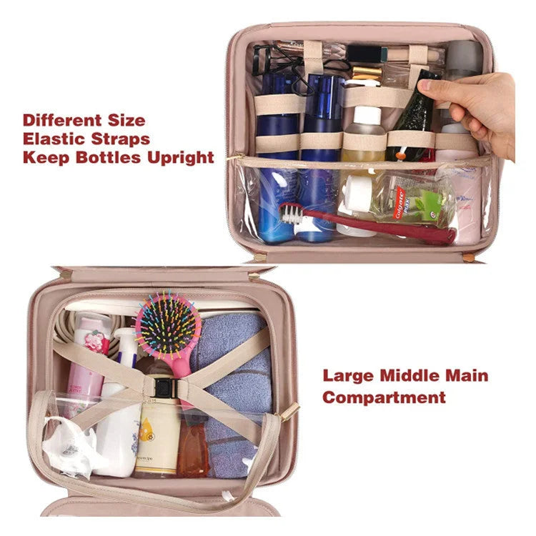 Black Multifunctional Travel Toiletry Organizer with Hanger