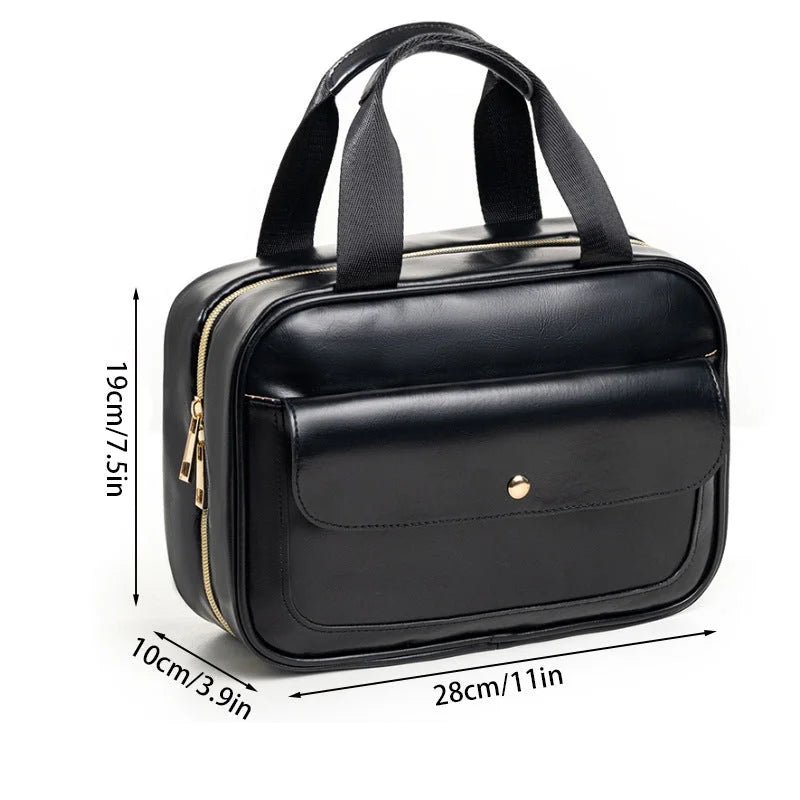Black Multifunctional Travel Toiletry Organizer with Hanger