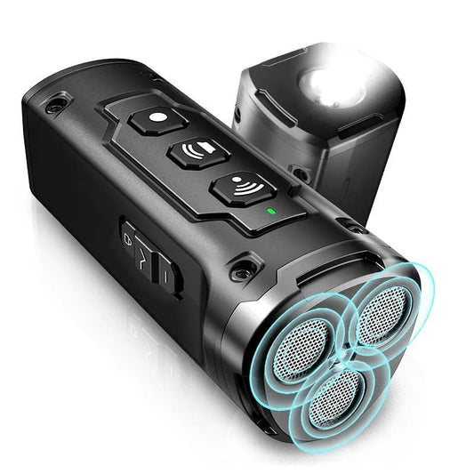 Black Multifunctional Ultrasonic Dog Repeller & Flashlight