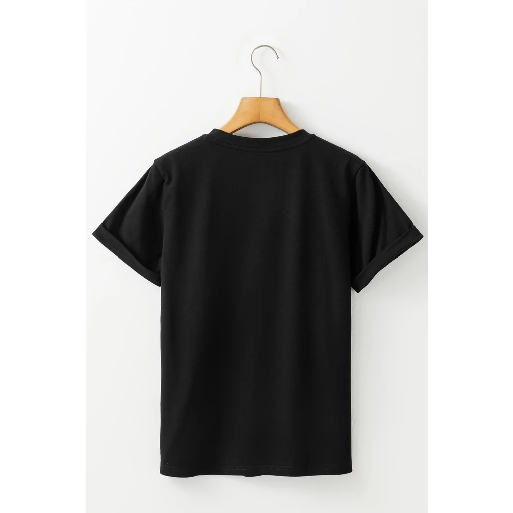 Black Nutcracker Merry Christmas Printed Crewneck T Shirt