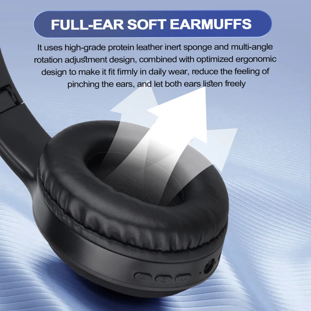 Black Over-Ear Wireless Headphones - Immersive Sound 360º