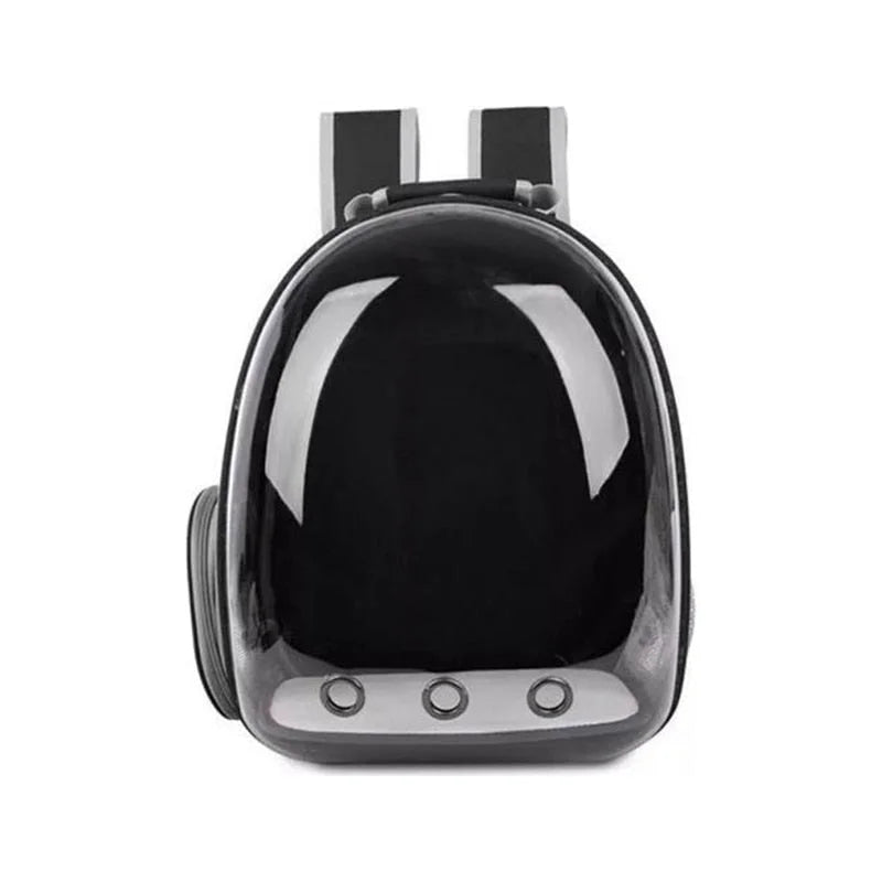 Black Pet Carrier Backpack with Transparent Window