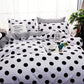 Black Polka Dot Premium Three-Piece Bedding Set