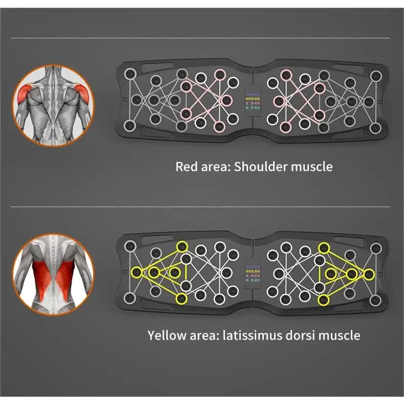 Black Portable Anti-Slip Multi-Function Push-Up Bar