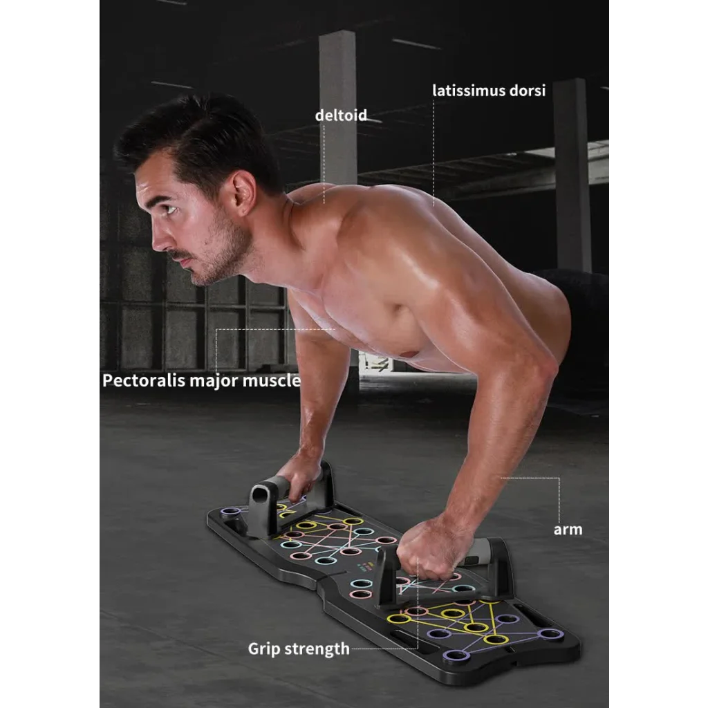 Black Portable Anti-Slip Multi-Function Push-Up Bar