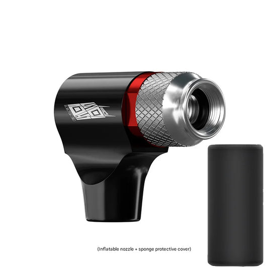 Black Portable CO2 Bike Tire Inflator with Nozzle - Quick