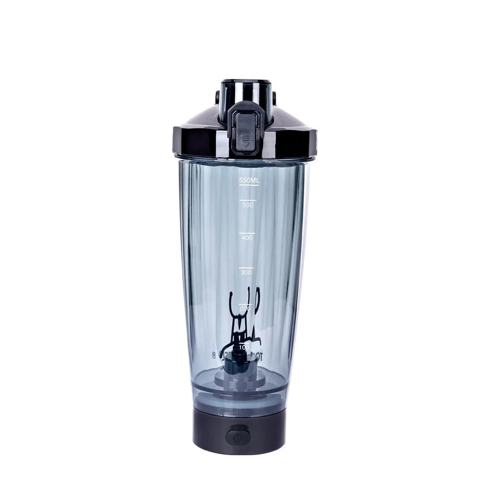 Black Portable Electric Shaker Bottle without