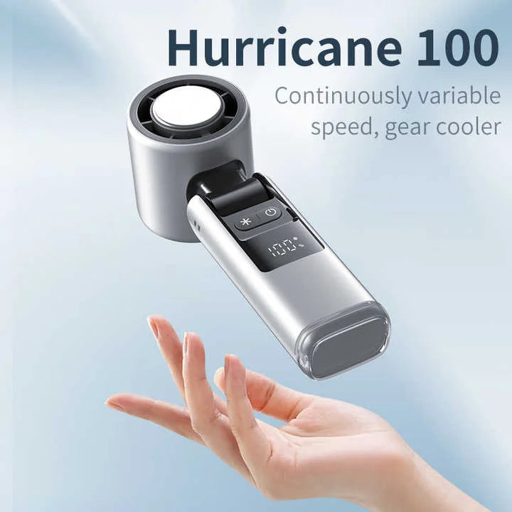 Black Portable Handheld High-Speed Cooling Fan - Perfect