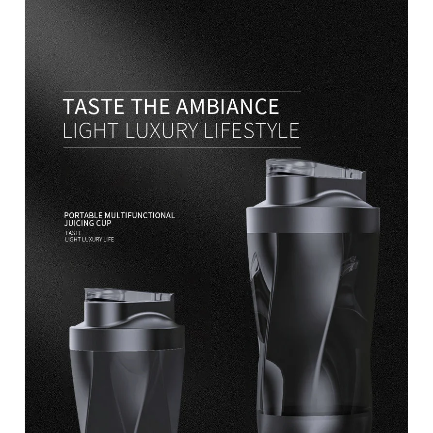 Black Portable High-Capacity Juicer Cup - Powerful Blender