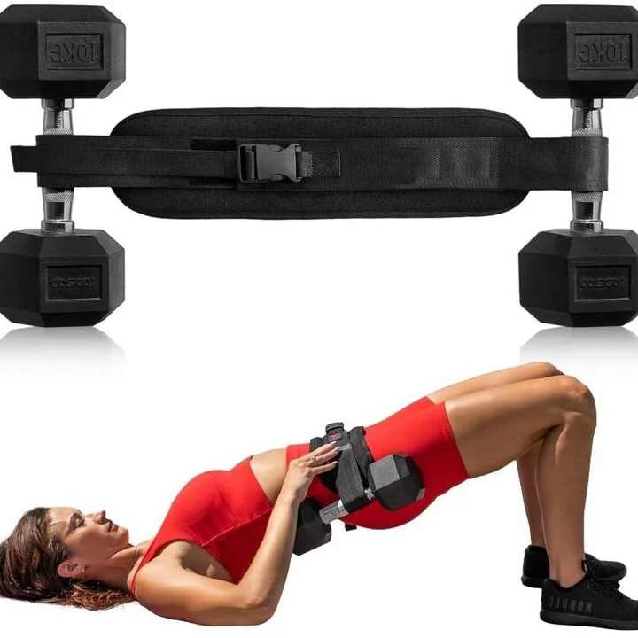 Black Portable Hip Thrust and Glute Training Belt