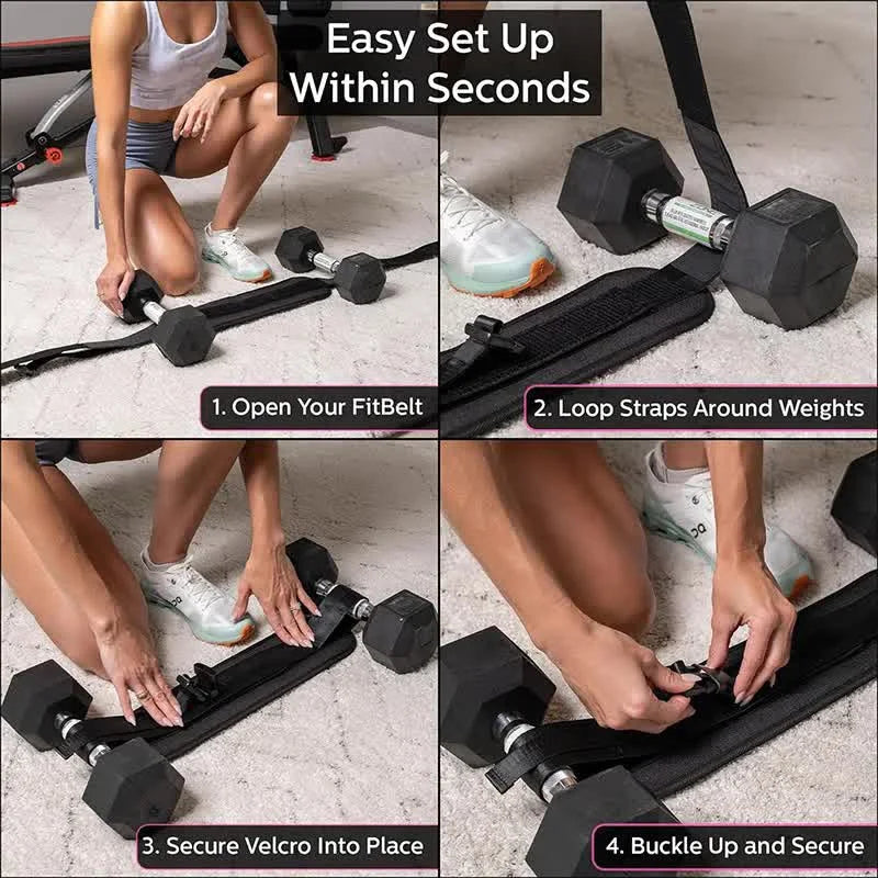 Black Portable Hip Thrust and Glute Training Belt