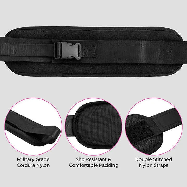 Black Portable Hip Thrust and Glute Training Belt