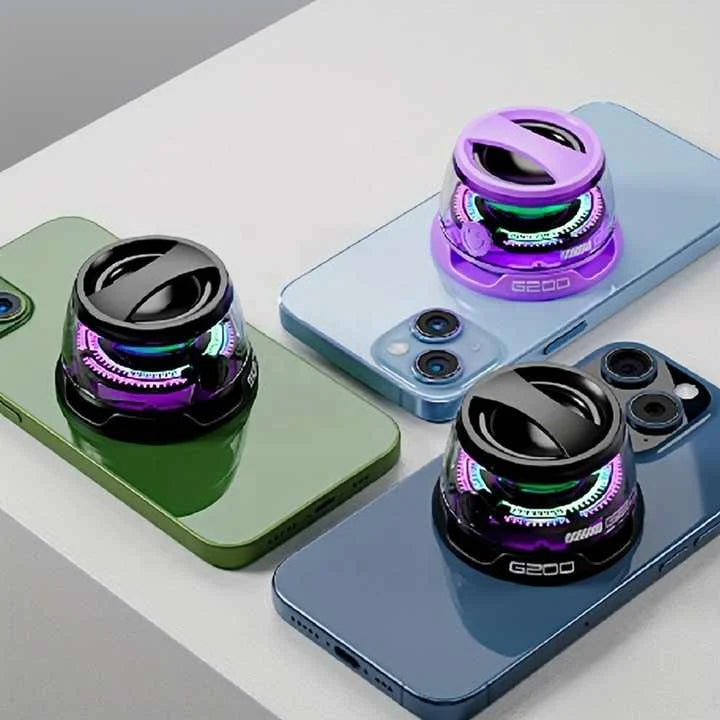Black Portable Mini Bluetooth Speaker with Magnetic Base