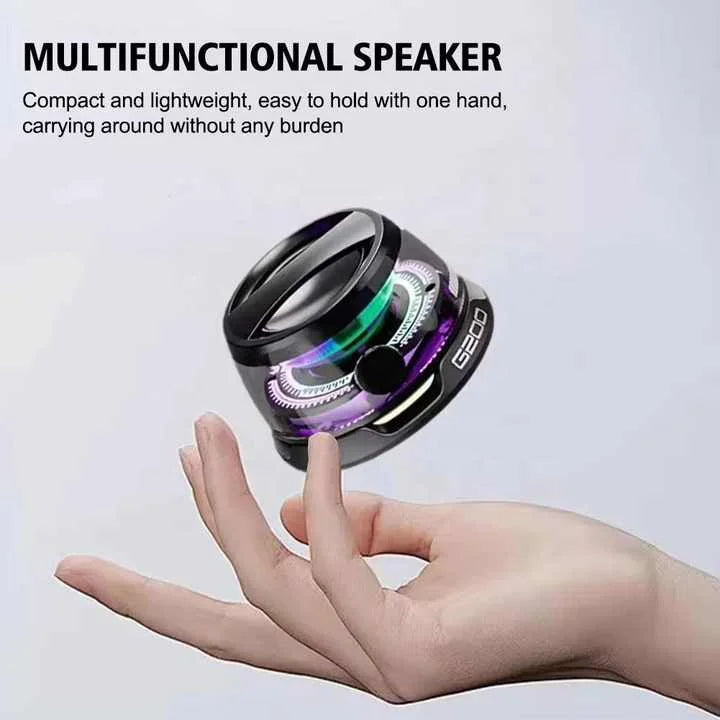 Black Portable Mini Bluetooth Speaker with Magnetic Base