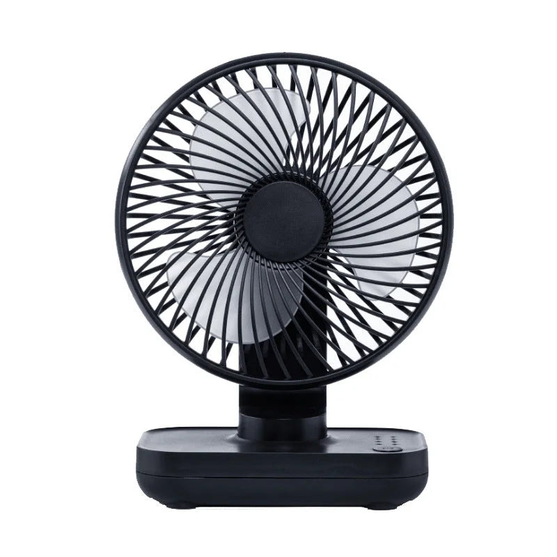 Black Portable Mini Fan - Compact Quiet and Rechargeable