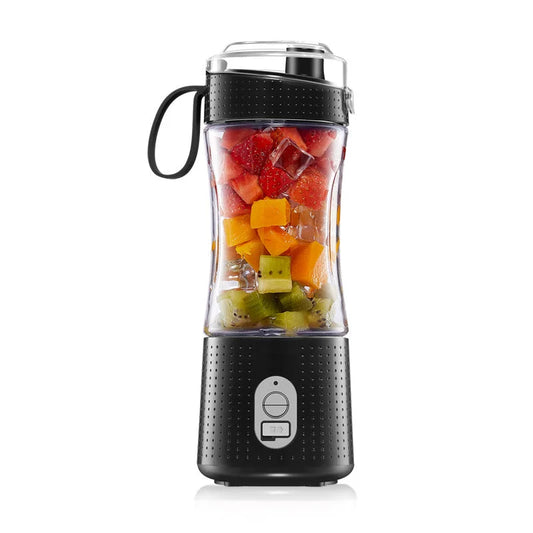 Black Portable Mini Juicer - Rechargeable Electric Fruit