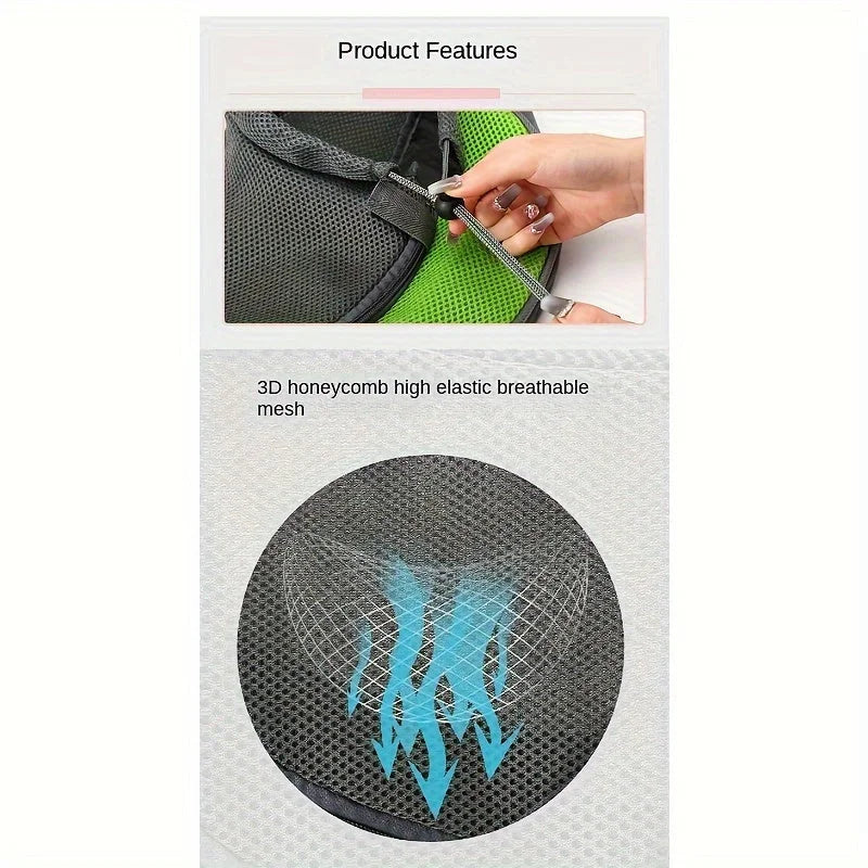 Black Portable Oxford Fabric Pet Carrier for Cats