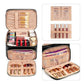 Black Portable Travel Makeup Bag with Brush Compartment