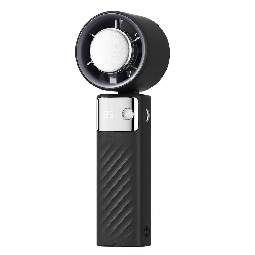 Black Portable Turbo Handheld USB Rechargeable Fan