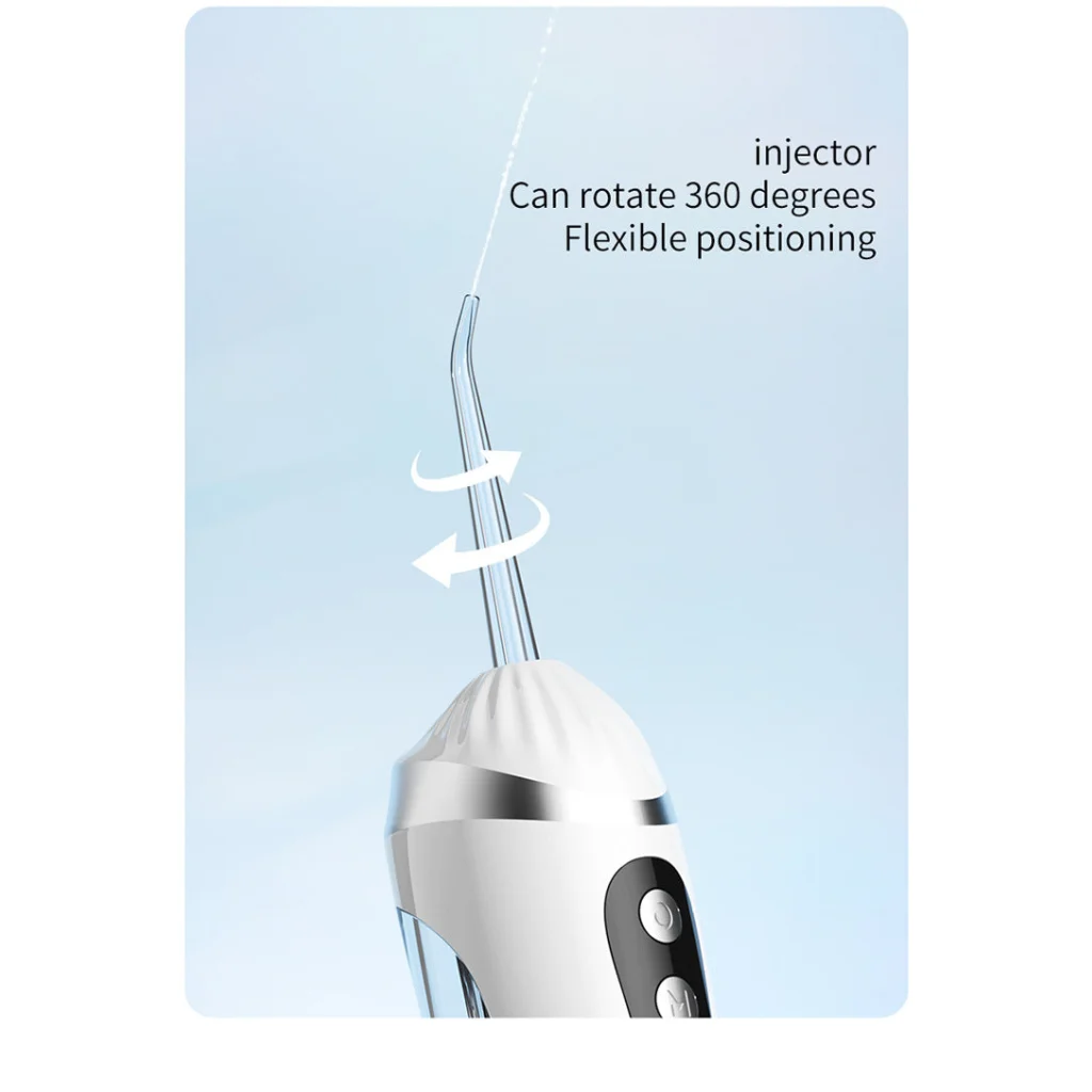 Black Portable Ultrasonic Oral Irrigator with 3 Cleaning