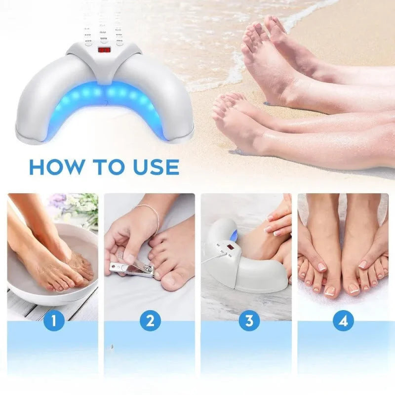 Black Portable UV LED Nail Lamp - Open Arch Dryer for Gel