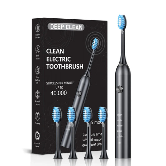 Black Professional Sonic Toothbrush for Adults - 5 Modes