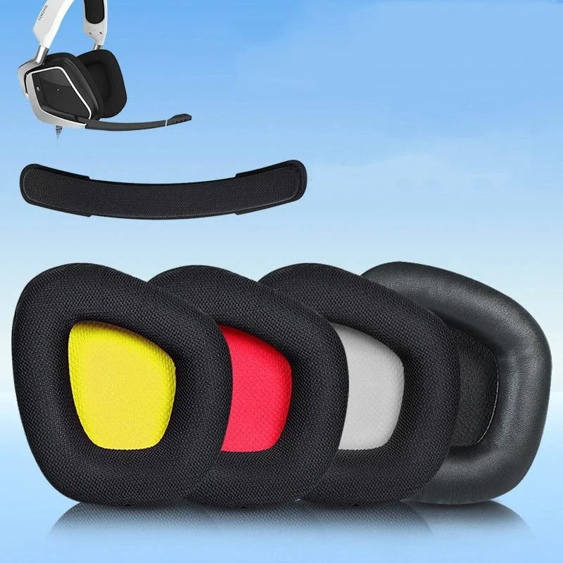 Black Protein Leather Earpads For Corsair Void Pro Elite - Set Of 2-1915198114625622017