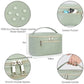 Black PU Leather Large Capacity Makeup Bag - Waterproof &