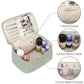 Black PU Leather Large Capacity Makeup Bag - Waterproof &