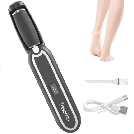 Black Rechargeable Electric Callus Remover - 3 Speeds LCD
