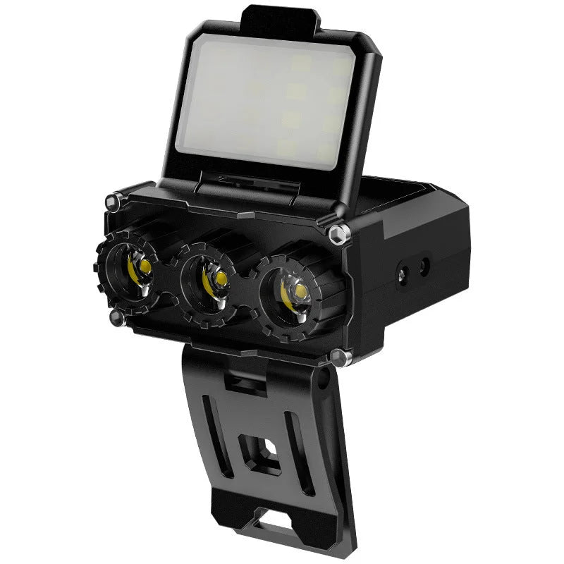 Black Rechargeable LED Headlight - Cap Light Long Lasting