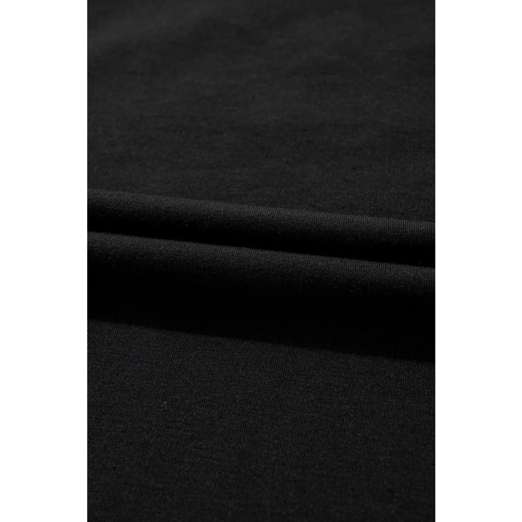 Black Sequin Christmas Essentials Graphic Crewneck T Shirt