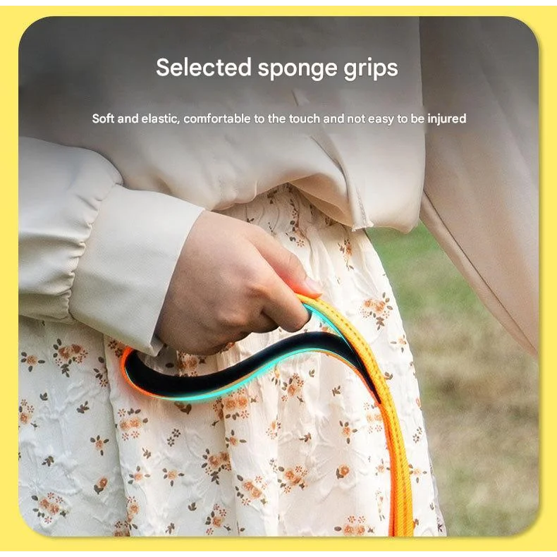 Black Shock Absorbing Dog Leash with Reflective Stitching