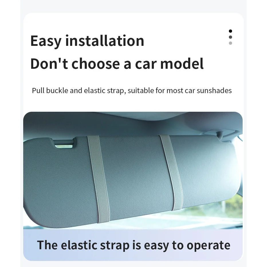 Black Single button Car Sun Visor Makeup Mirror with LED