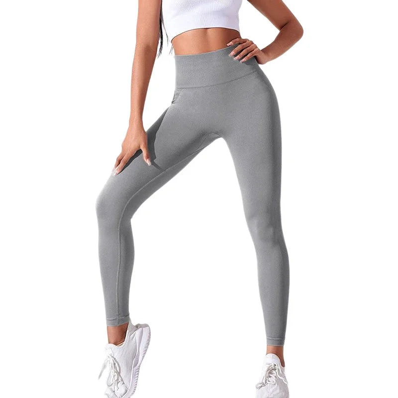Black Size XL High-Waisted Butt-Lifting Seamless Yoga