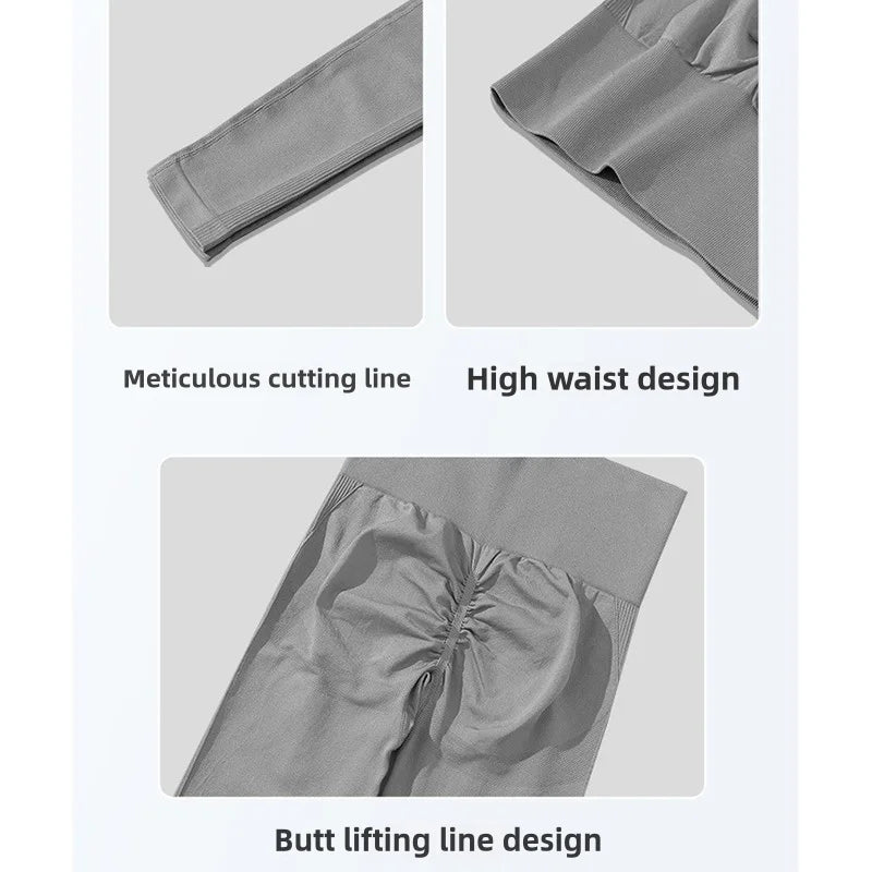 Black Size XL High-Waisted Butt-Lifting Seamless Yoga