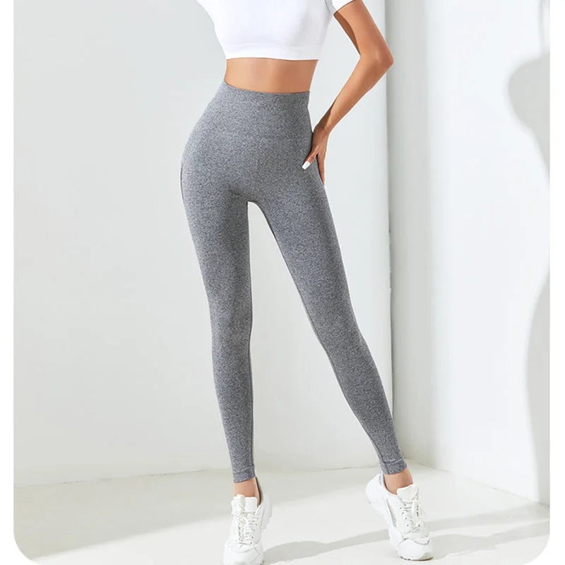 Black Size XL High-Waisted Butt-Lifting Seamless Yoga